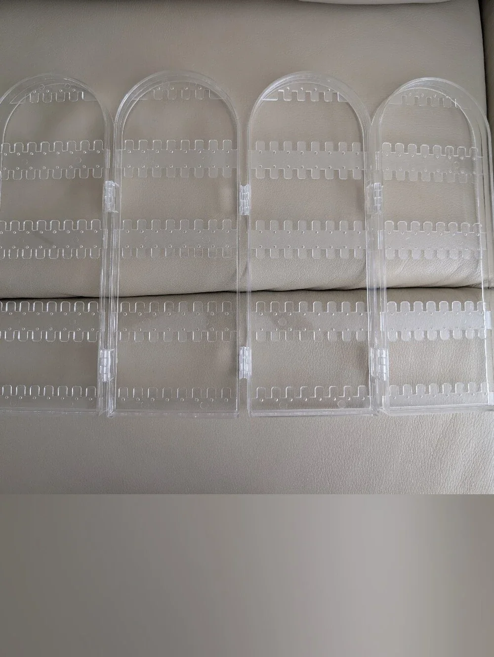 Clear Acrylic Jewelry Organizer - Transparent Folding Earring Display